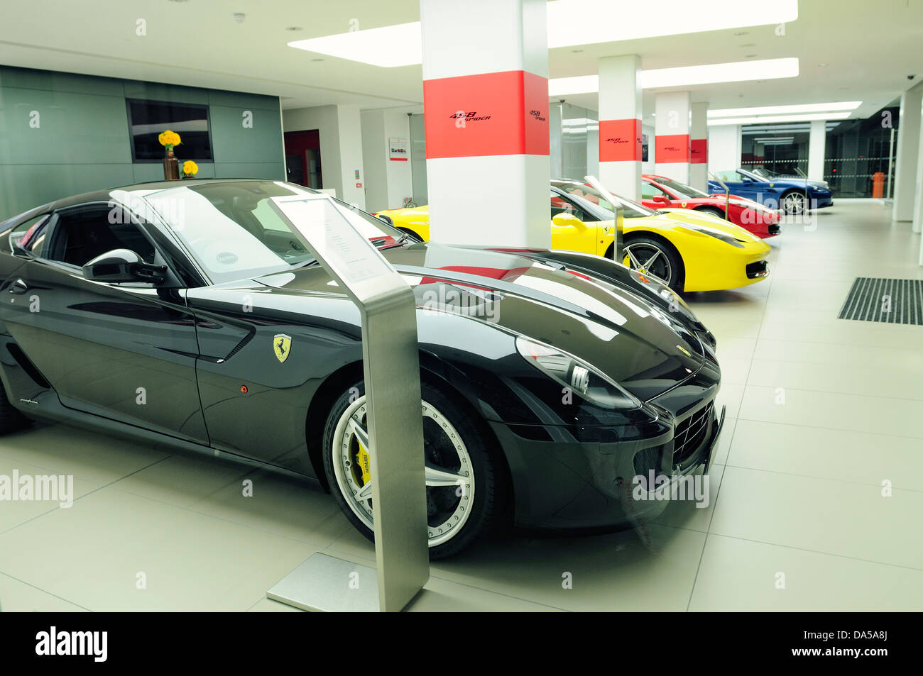 Ferrari showroom Stock Photo
