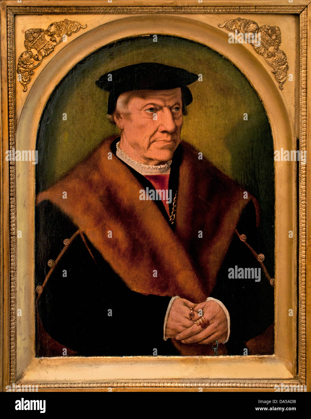 Portrait of a Man 1555 Bartholomaus Bruyn  1493-1555  German Germany Stock Photo