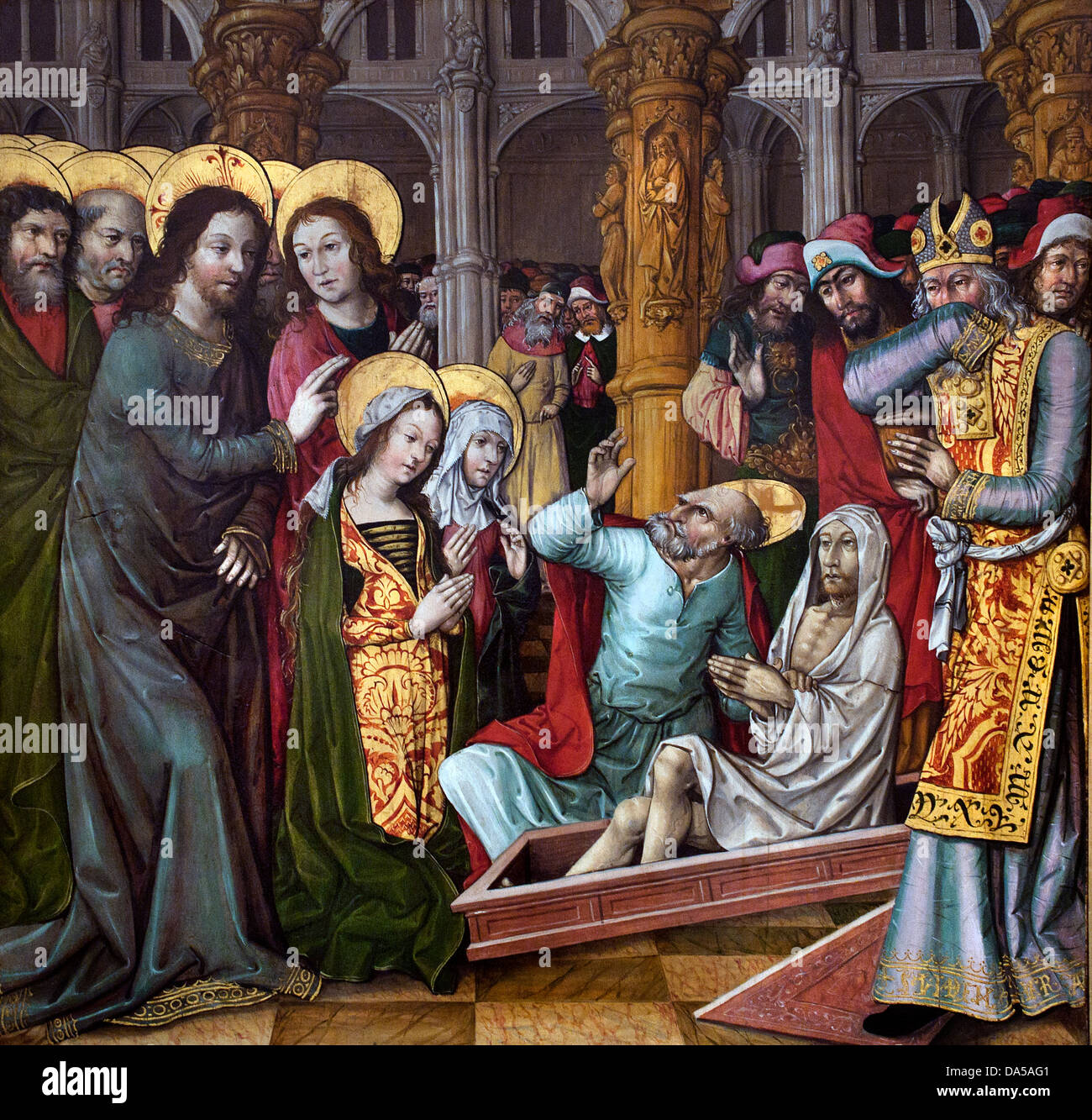The resurrection of Lazarus 1496 Jacquelin de Montlucon 1463-1505 France Stock Photo