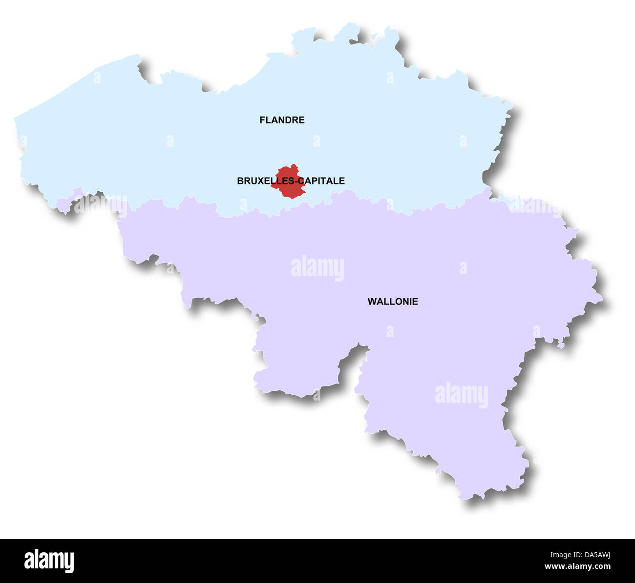 Map of Belgium Stock Photo - Alamy