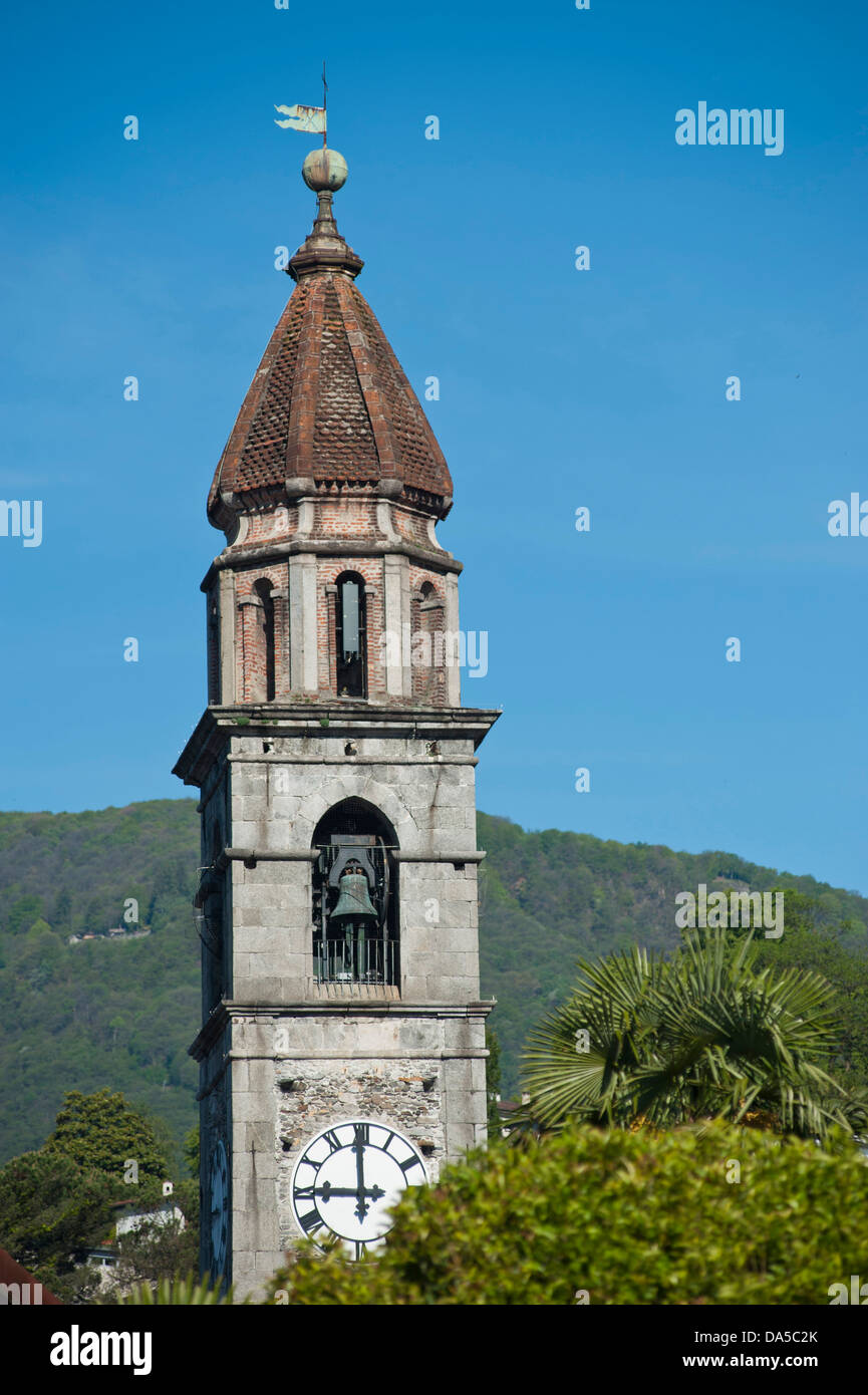 Switzerland, Europe, Ticino, Ascona, Pietro e Paolo, touristical, church, Stock Photo