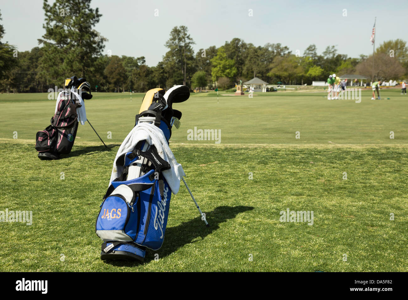 Practice Putting Green, PInehurst Resort Golf Course, Pinehurst, North Carolina, USA Stock Photo