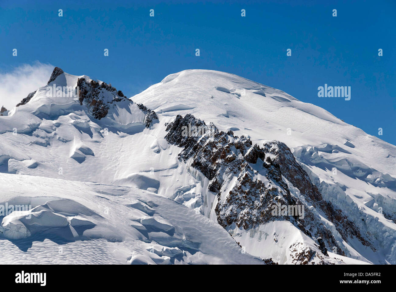 French Alps, Chamonix Mont Blanc, Aiguille du Midi Stock Photo