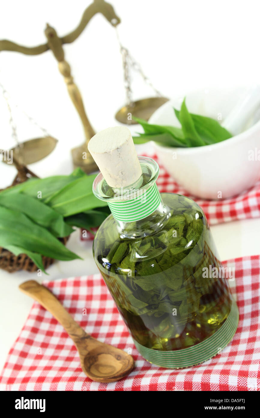 a bottle garlic tincture on a white background Stock Photo Alamy
