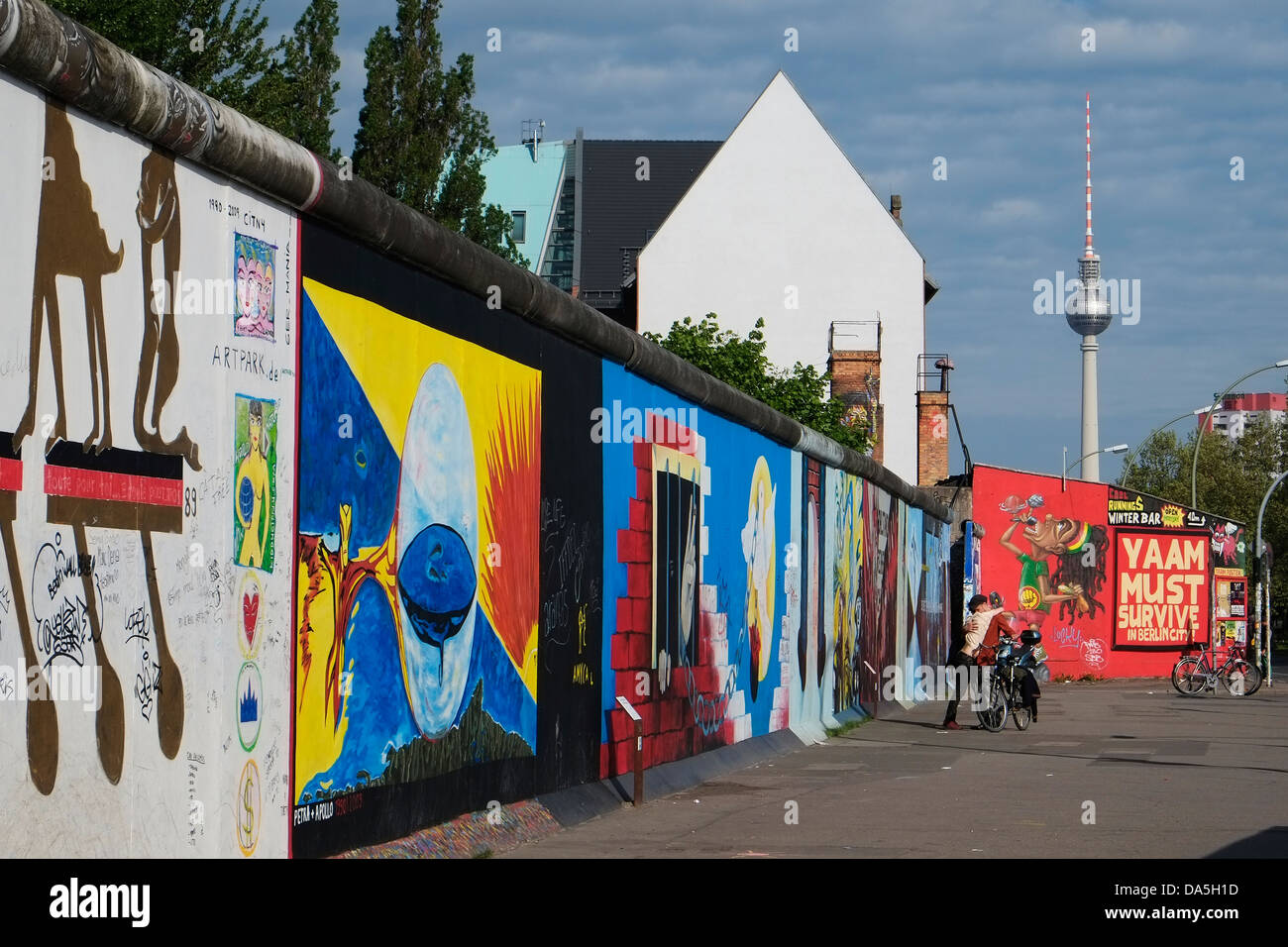 East Side Gallery Berlin Wall Germany Stock Photo