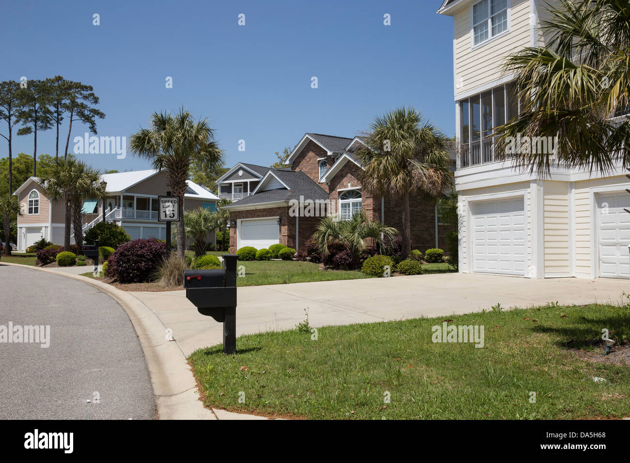 Murrells Inlet Residential Neighborhood, South Carolina, USA Stock