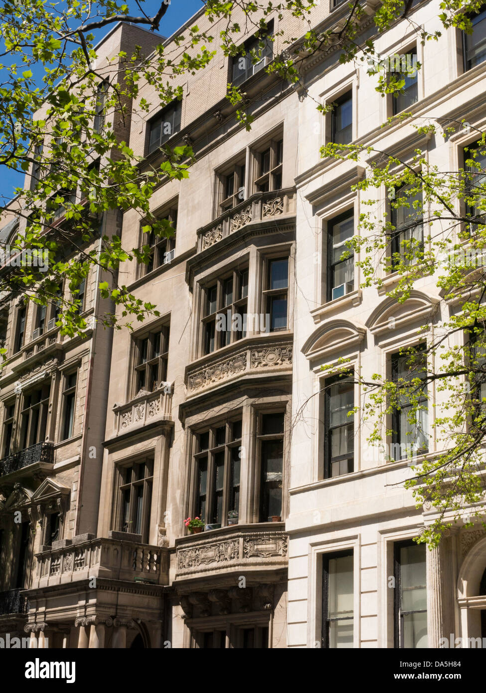 Townhouses, East 78th Street, Upper East Side, New York City, USA Stock Photo