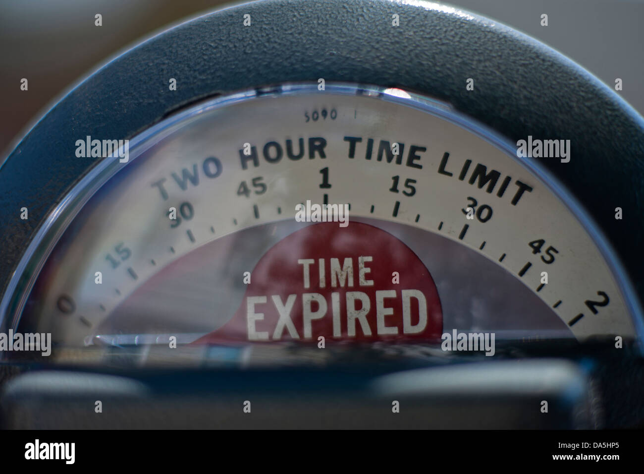 Expired Time Display TIME EXPIRED ON ANALOG MECHANICAL PARKING METER Stock Photo - Alamy