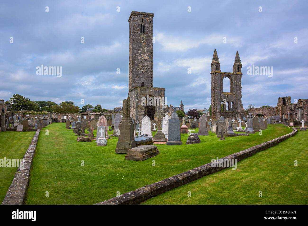 Europe Great Britain, Scotland, Fife area, St Andrews, the Cathedral's cemetery Stock Photo