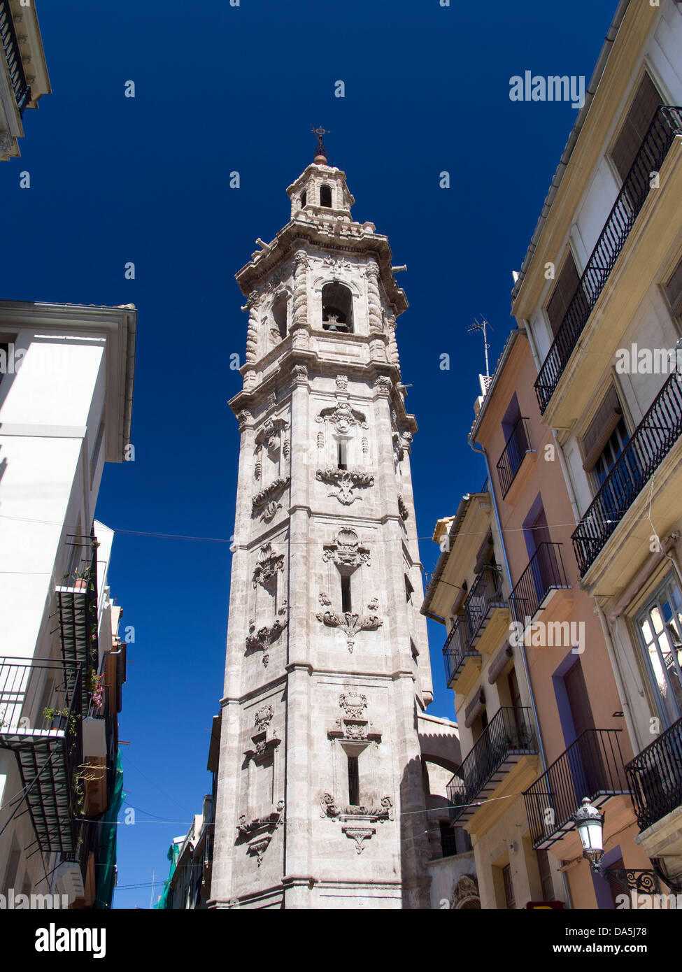 Valencia Cathedral Bell Tower, Spain 2 Stock Photo