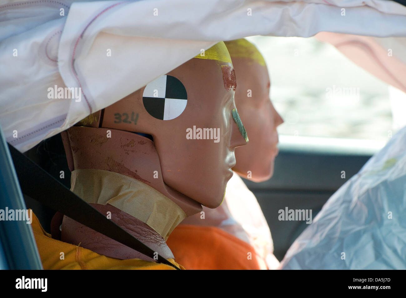 crash test dummies sitting in car Stock Photo Alamy