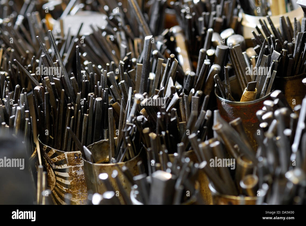 craftsman's metal tools Stock Photo