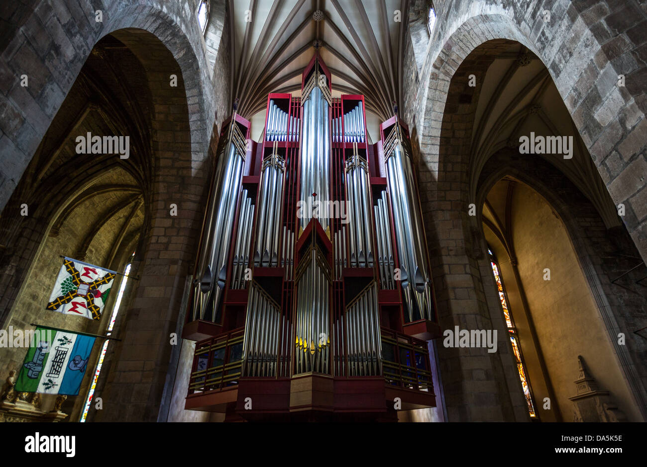 Europe Great Britain, Scotland, Edinburgh, the organ of the St. Giles cathedral. Stock Photo