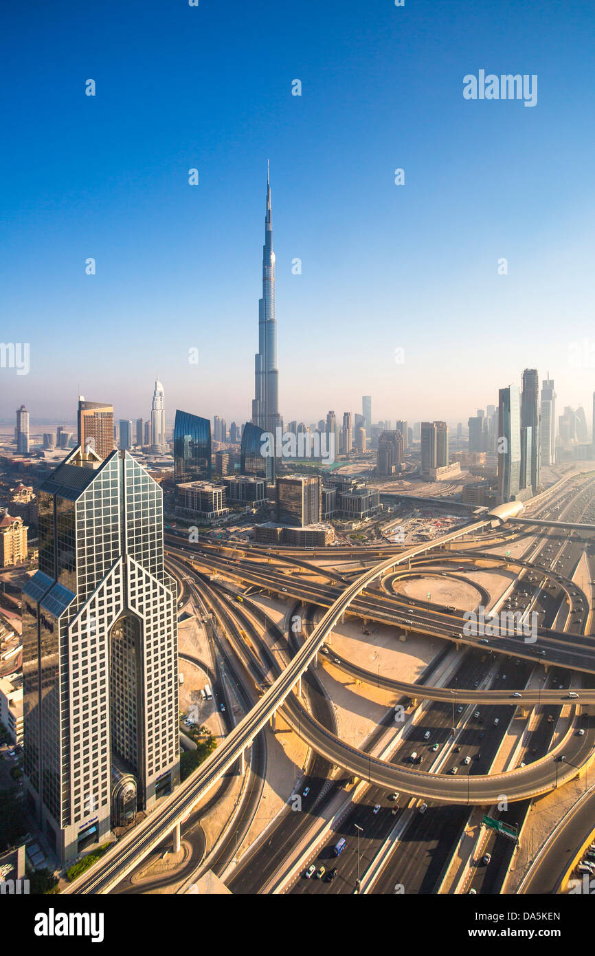 United Arab Emirates, UAE, Dubai, City, Sheikh Zayed, Avenue, building