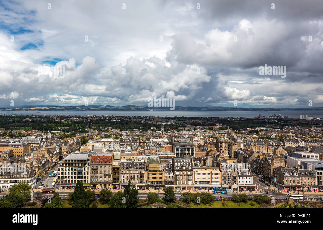 Europe Great Britain, Scotland, Edinburgh, the new town seen from the Edinburgh castle Stock Photo