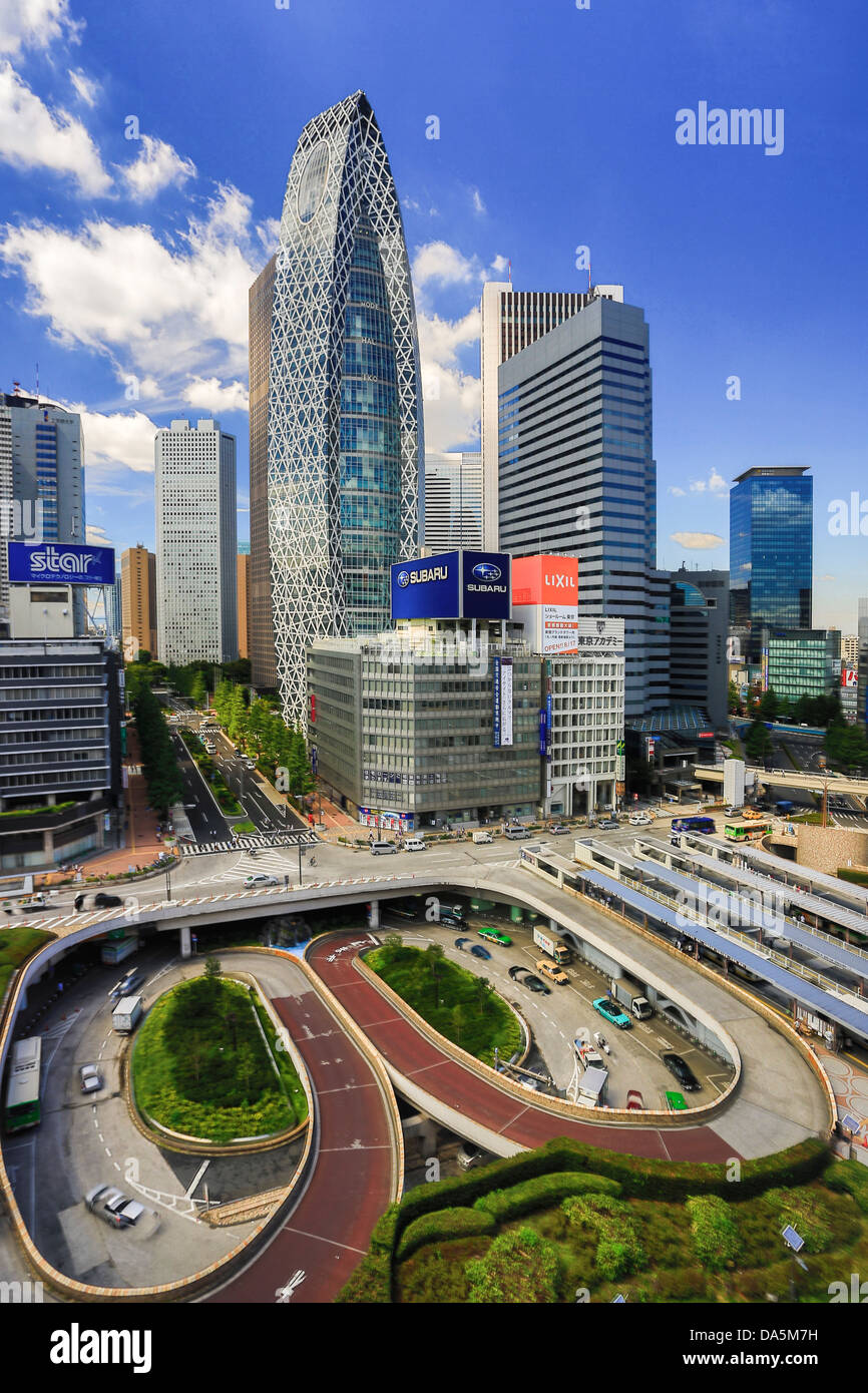Japan, Asia, Tokyo, City, Shinjuku, District, west side, Cocoon tower, Building, architecture, building, cocoon, glass, new, ram Stock Photo