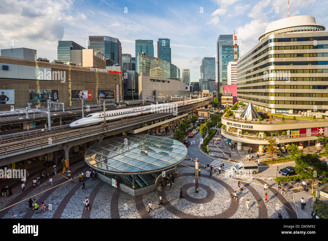 Japan, Asia, Tokyo, City, Ginza, District, Harajuku, station, Bullet Train, train, architecture, central, downtown, marunouchi, Stock Photo