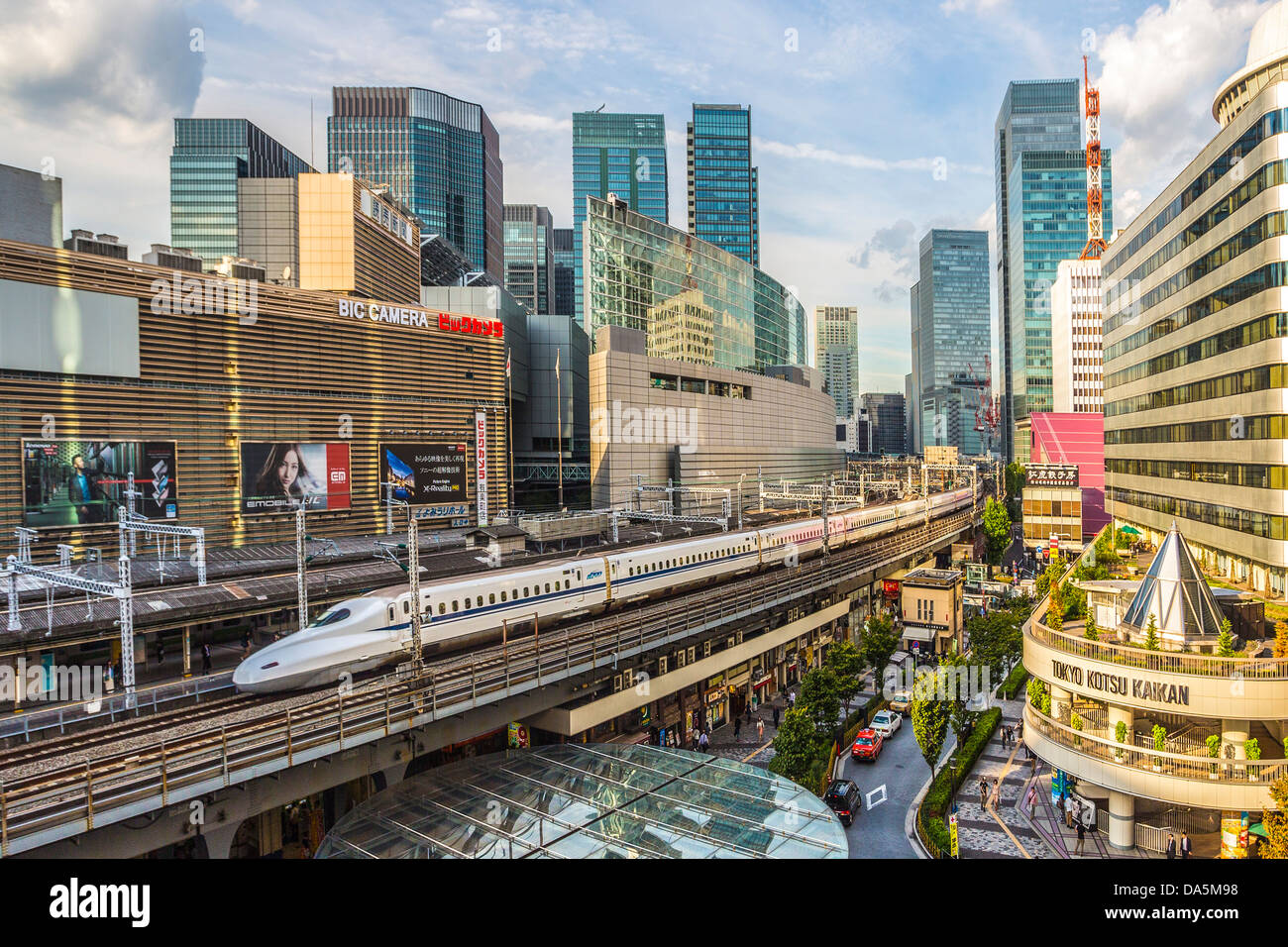 Japan, Asia, Tokyo, City, Ginza, District, Harajuku Station, Bullet Train, train, architecture, central, downtown, marunouchi, s Stock Photo