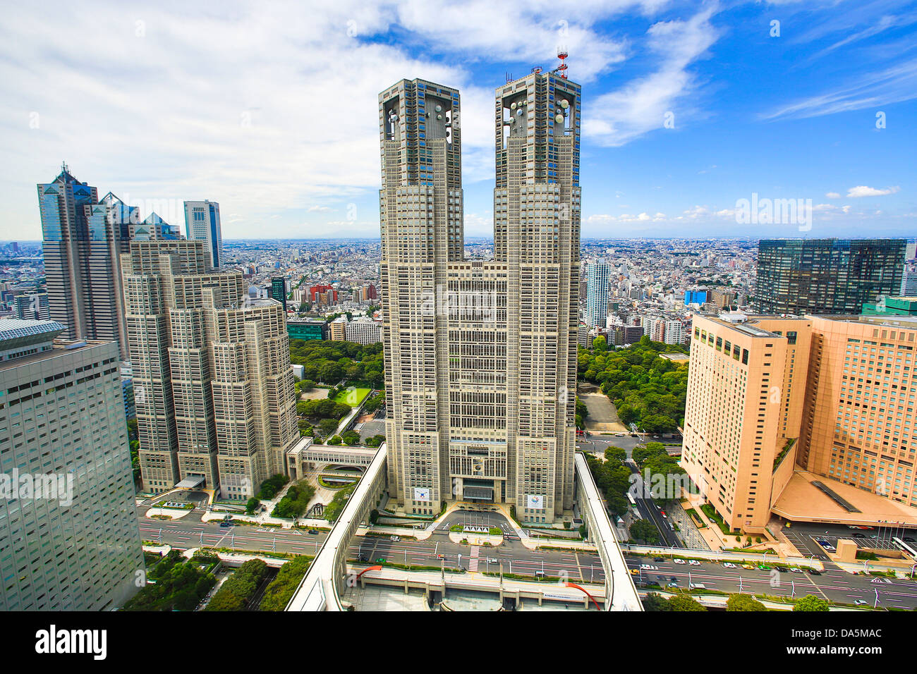 Japan, Asia, Tokyo, City, Shinjuku, District, Tocho, building, Tokyo, City Hall, Building, administration, architecture, buildin Stock Photo