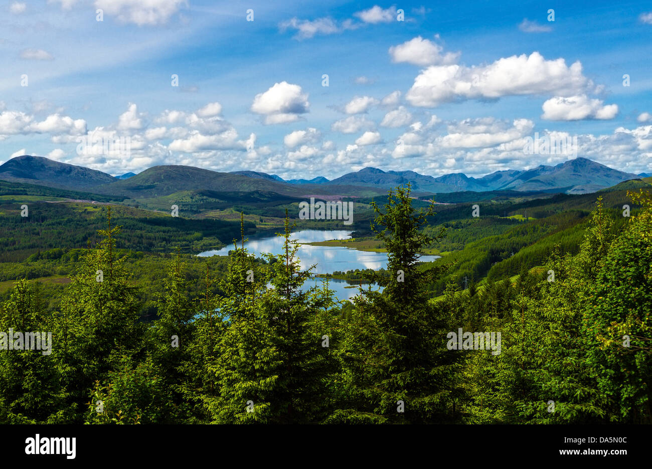 Europe Great Britain, Scotland, Highlands, landscapes in the Lochash area near the Eilean Castle Stock Photo