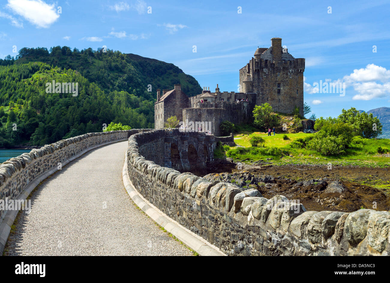 Europe Great Britain, Scotland, Highlands, the bridge to the Eilean Conan castle. Stock Photo