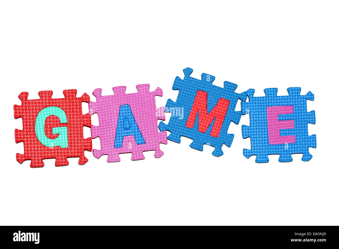 This Is A Word Game From Letter Puzzle Isolated On White Stock Photo