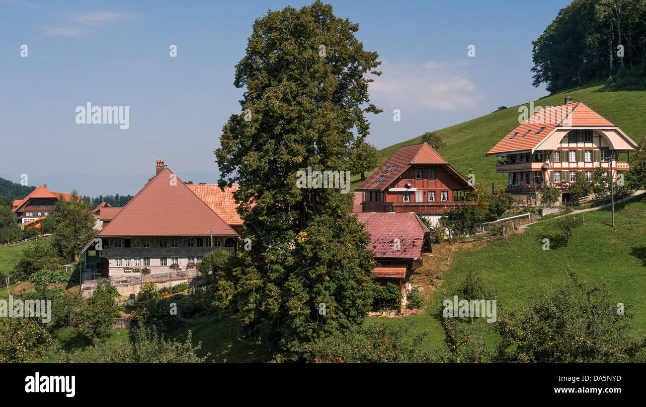 Farmhouse farm Breitewald Emmental house home court yard canton Farmhouse farm Breitewald Emmental house home court yard canton