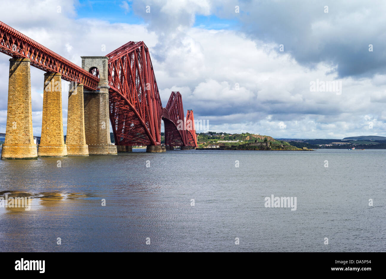 Europe Great Britain, Scotland, Lothian area, the Forth Rail Bridge seen from South Queenferry Stock Photo