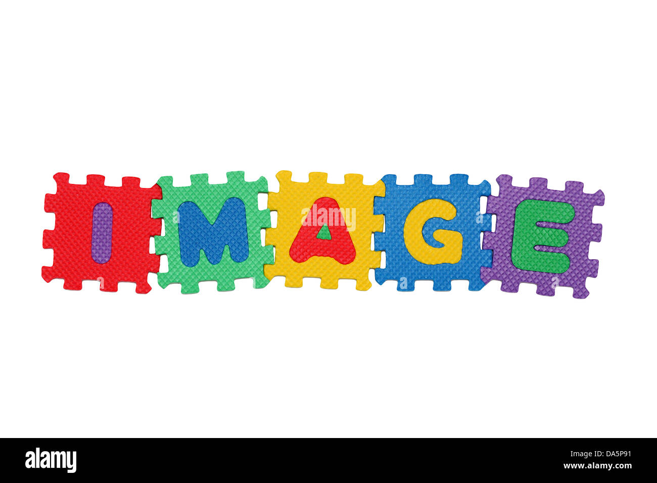 Word Image from letter puzzle, isolated on white background Stock Photo ...