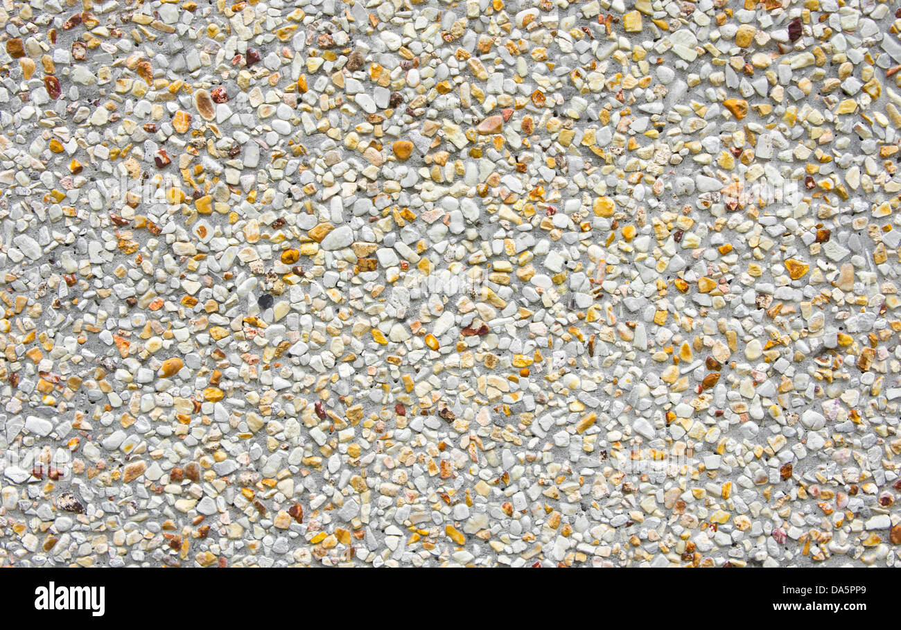 The closeup of rough gravel floor finishing Stock Photo