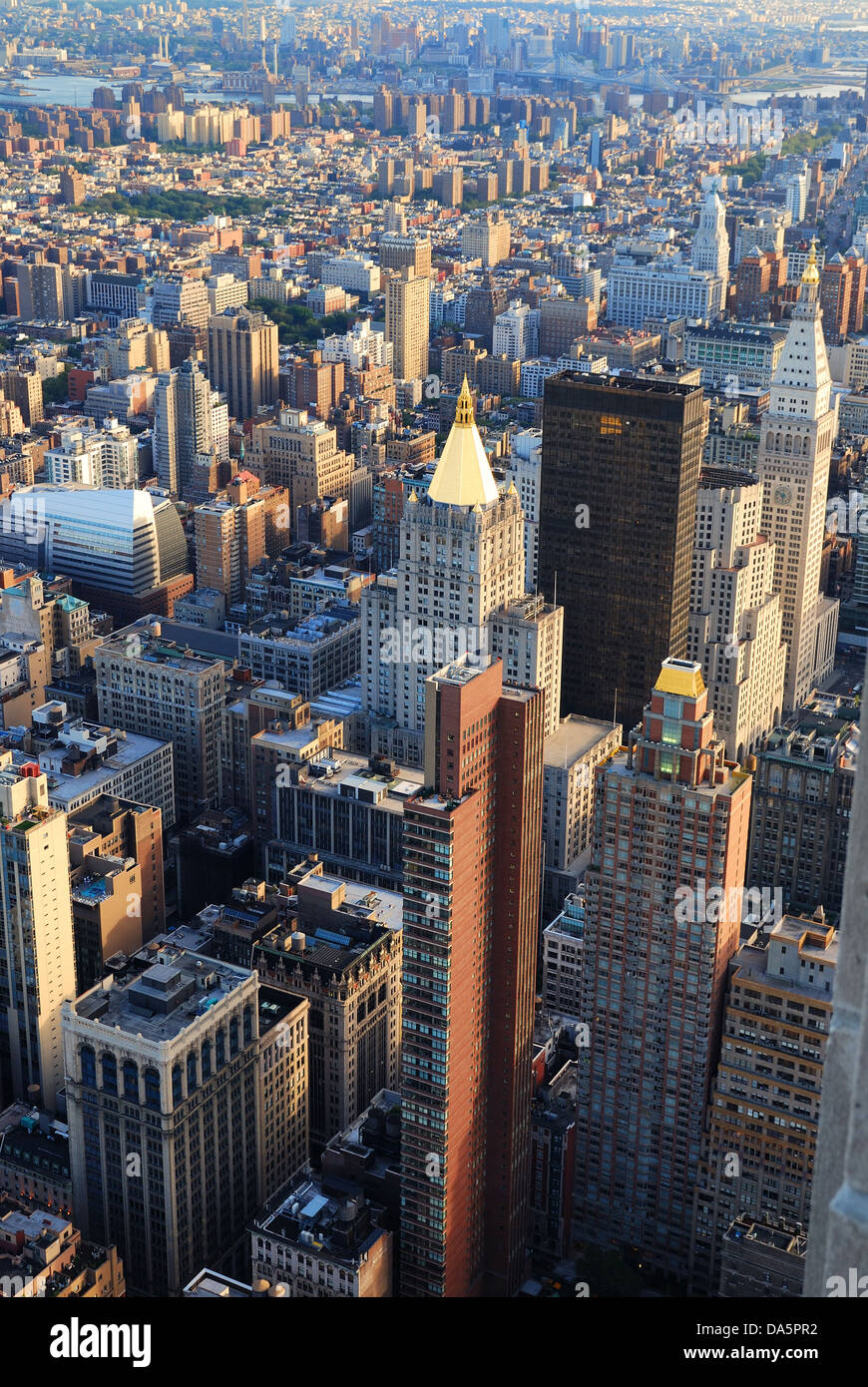 New York City Manhattan aerial skyline panorama view with skyscrapers ...