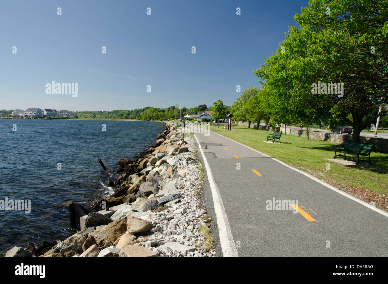 New England, Rhode Island, Bristol. East Bay Bike Path along