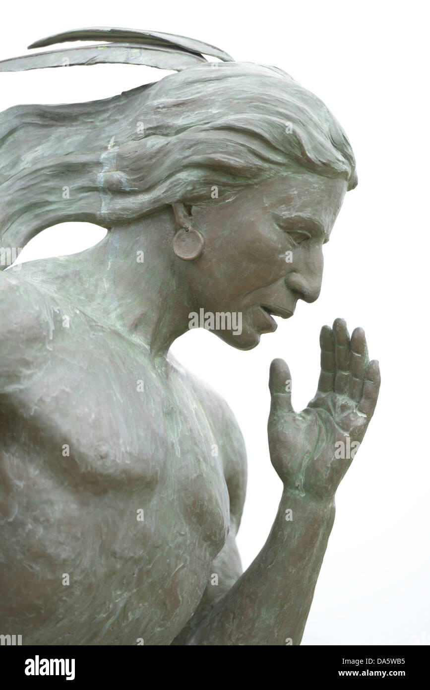 USA, United States, America, North America, Oklahoma, Comanche, indian, sculpture, face, code talker, monument, art, Stock Photo