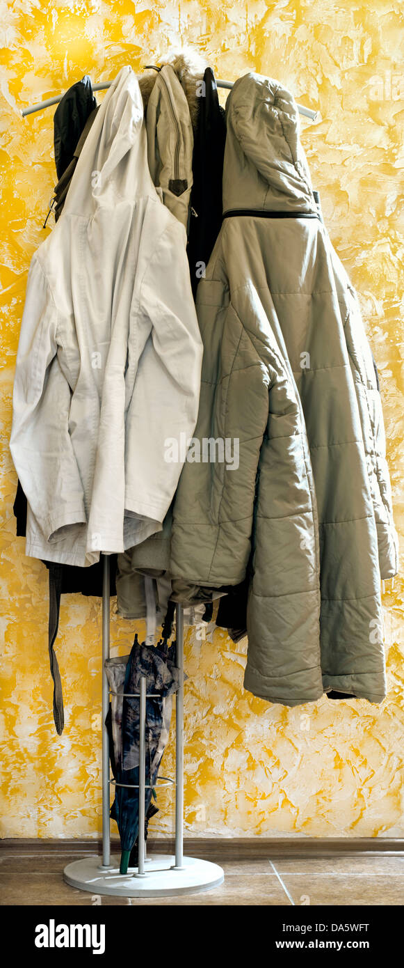 full coat rack Stock Photo