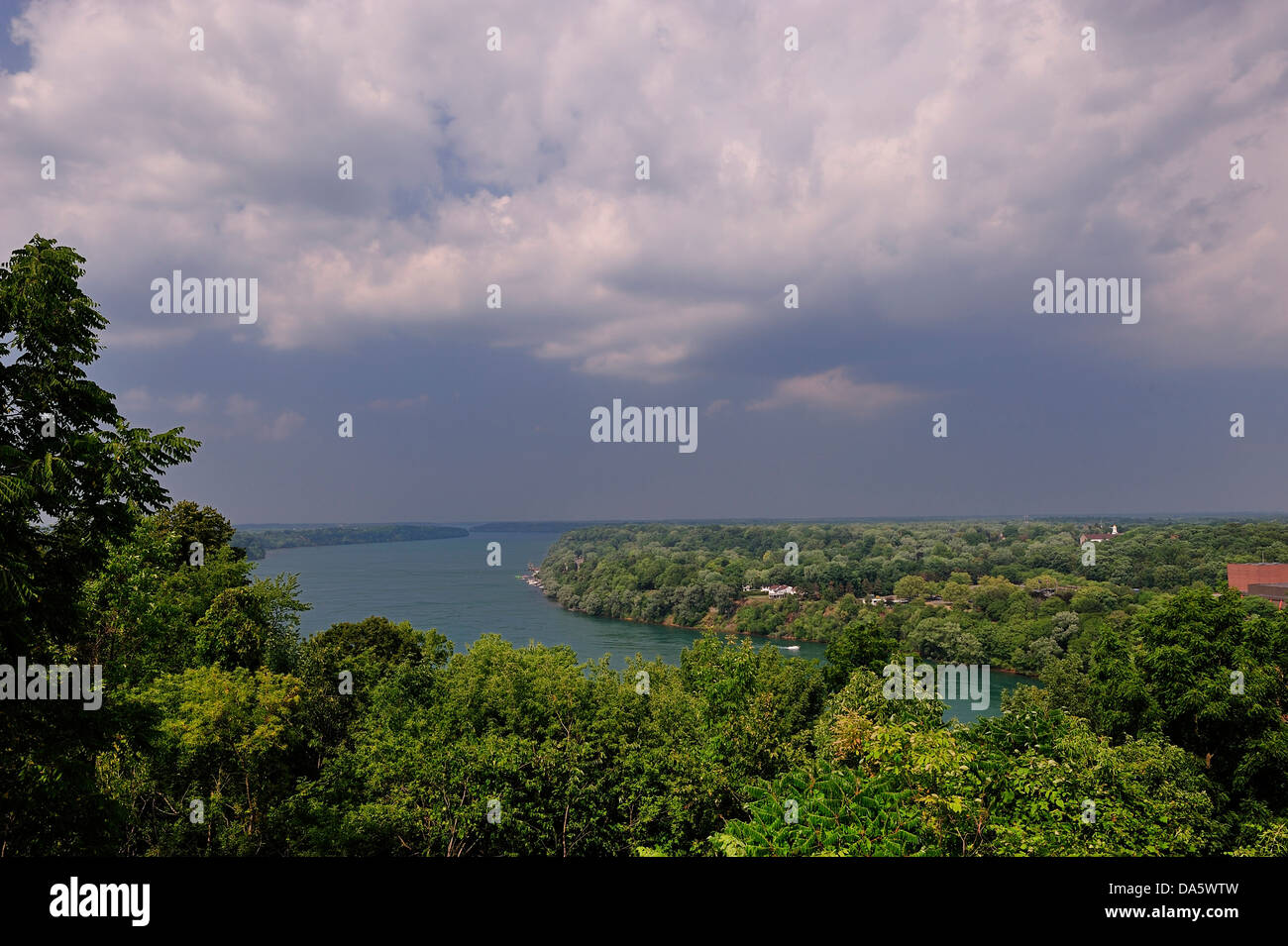 Niagara River, Niagara on the Lake, Ontario, Canada, river, trees, forest, landscape Stock Photo