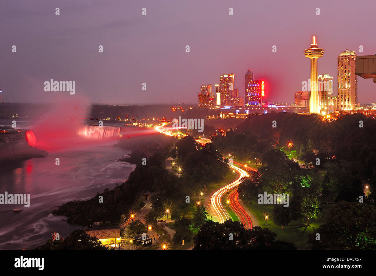 American Falls, Canada, International border, New York State, USA ...