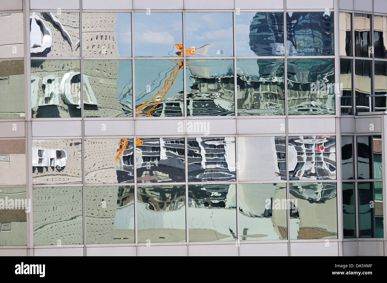 Reflection, Toronto, Ontario, Canada, building, mirror, facade, abstract Stock Photo