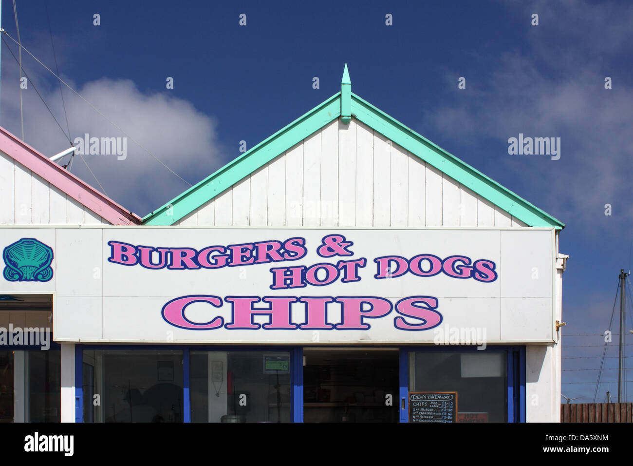 Seaside fast food outlet in Lowestoft, England Stock Photo