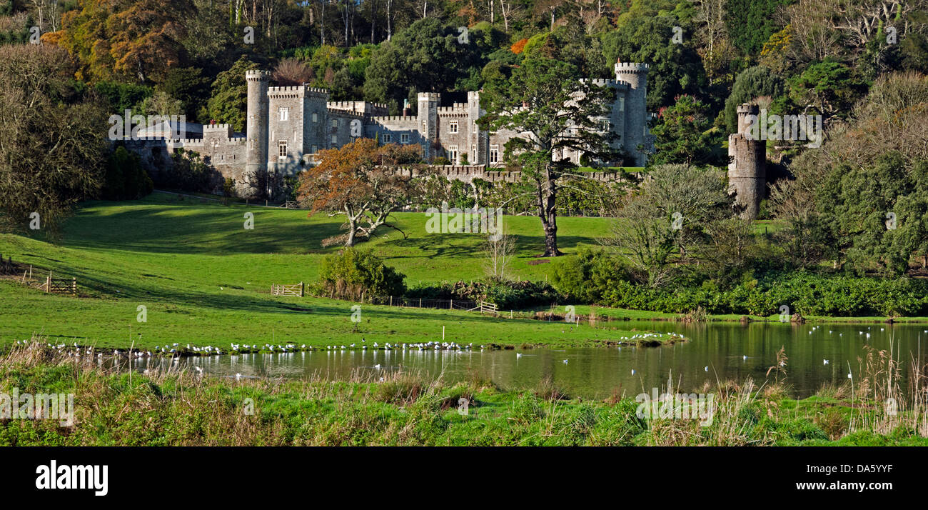 Caerhays Castle, St. Austell, Cornwall Stock Photo