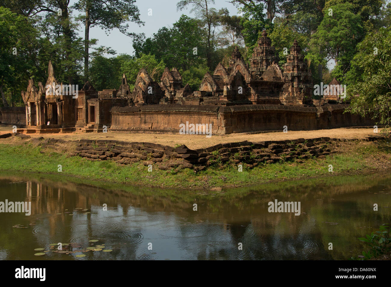 Banteay Srei Cambodia Temple Angkor Wat Siem Reap Stock Photo