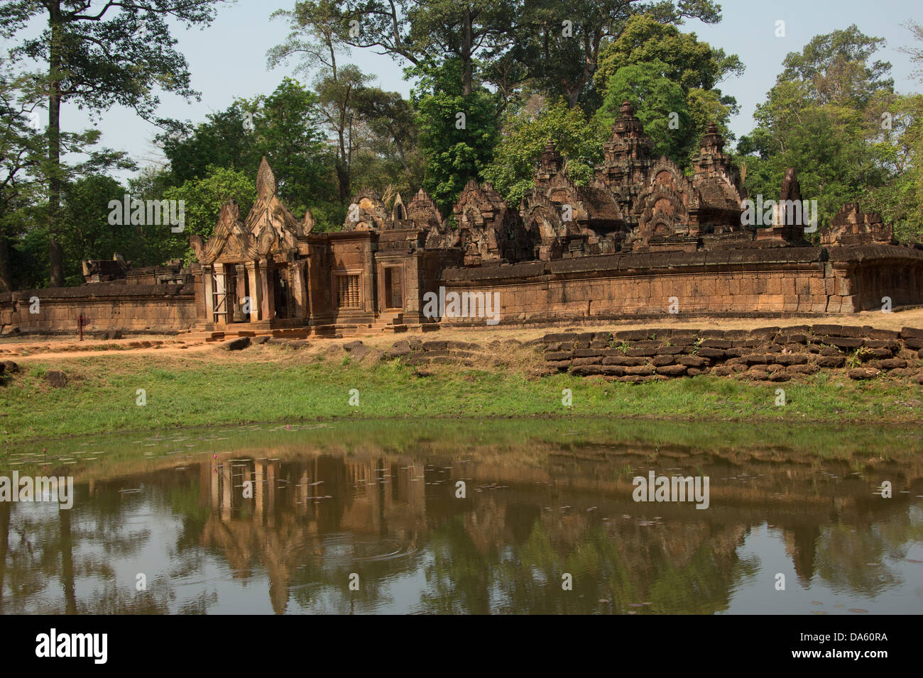 Banteay Srei Cambodia Temple Angkor Wat Siem Reap Stock Photo