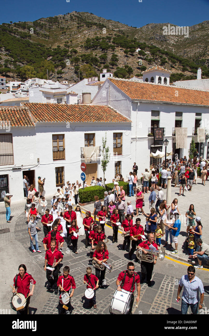 Celebration of Corpus Christi Mijas Málaga Andalusia Spain Stock Photo