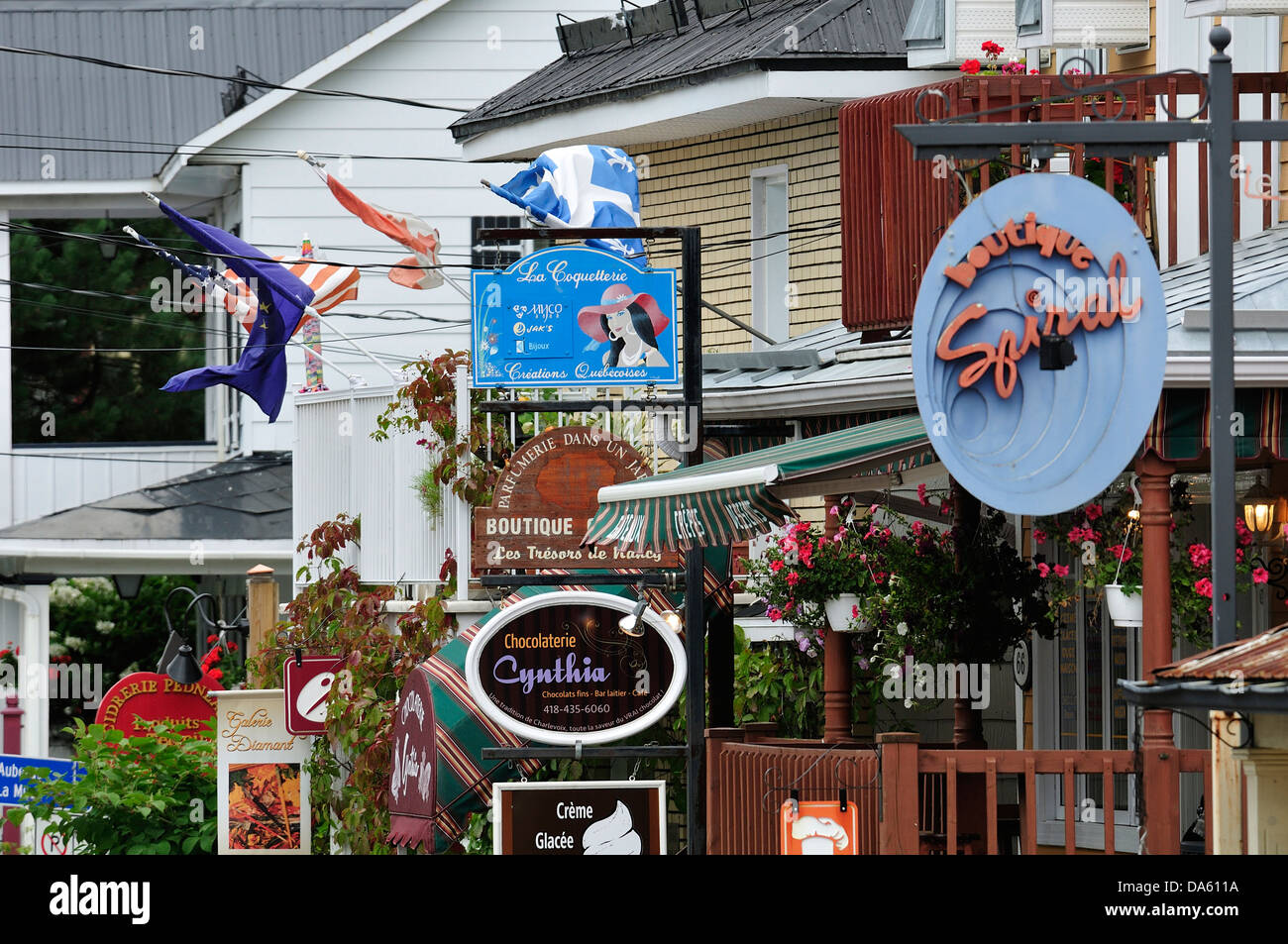 Baie St. Paul, Artist town, Quebec, Canada, houses, facades, village