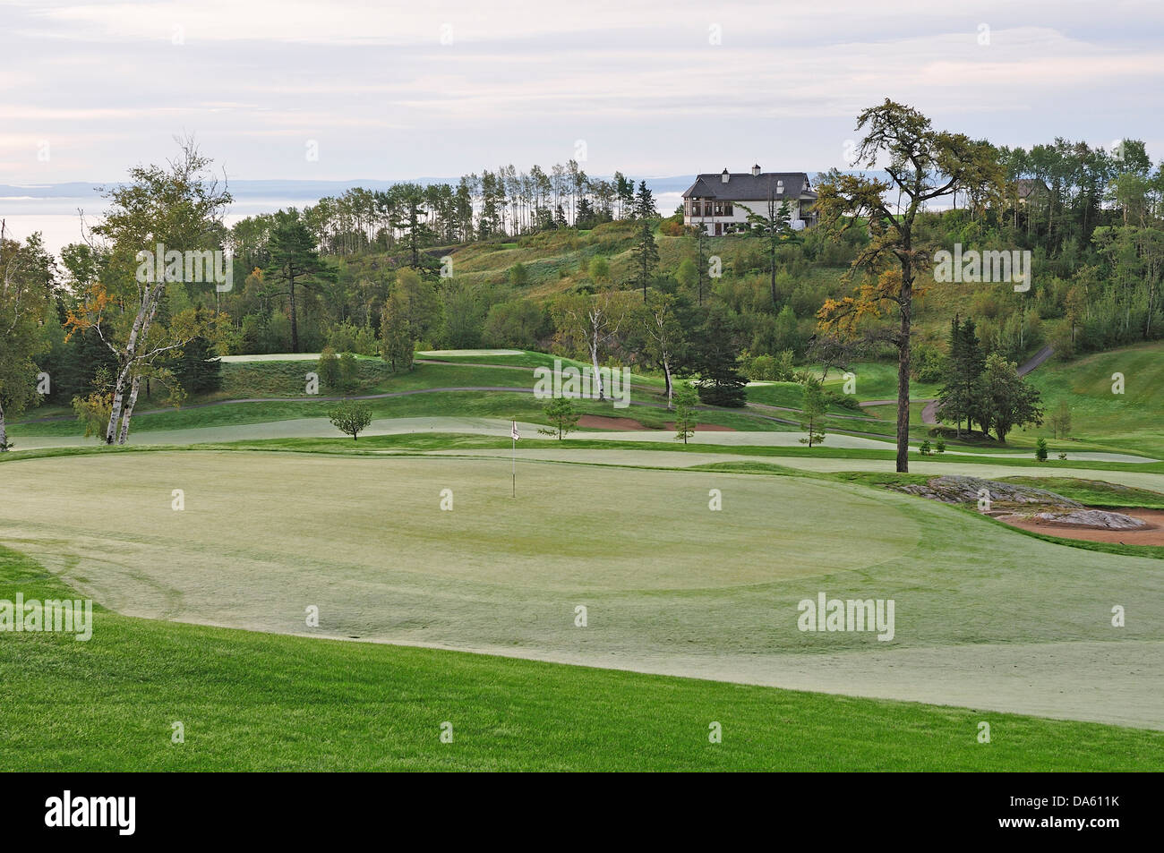 Golf course, Malbaie, Quebec, Canada, golf, green, Stock Photo