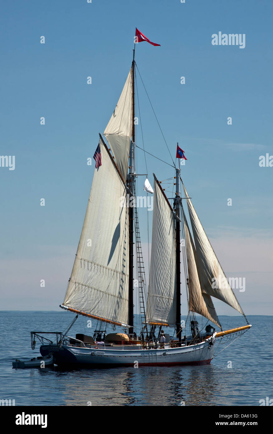 The passenger cruise schooner Timberwind sailing past Breakwater