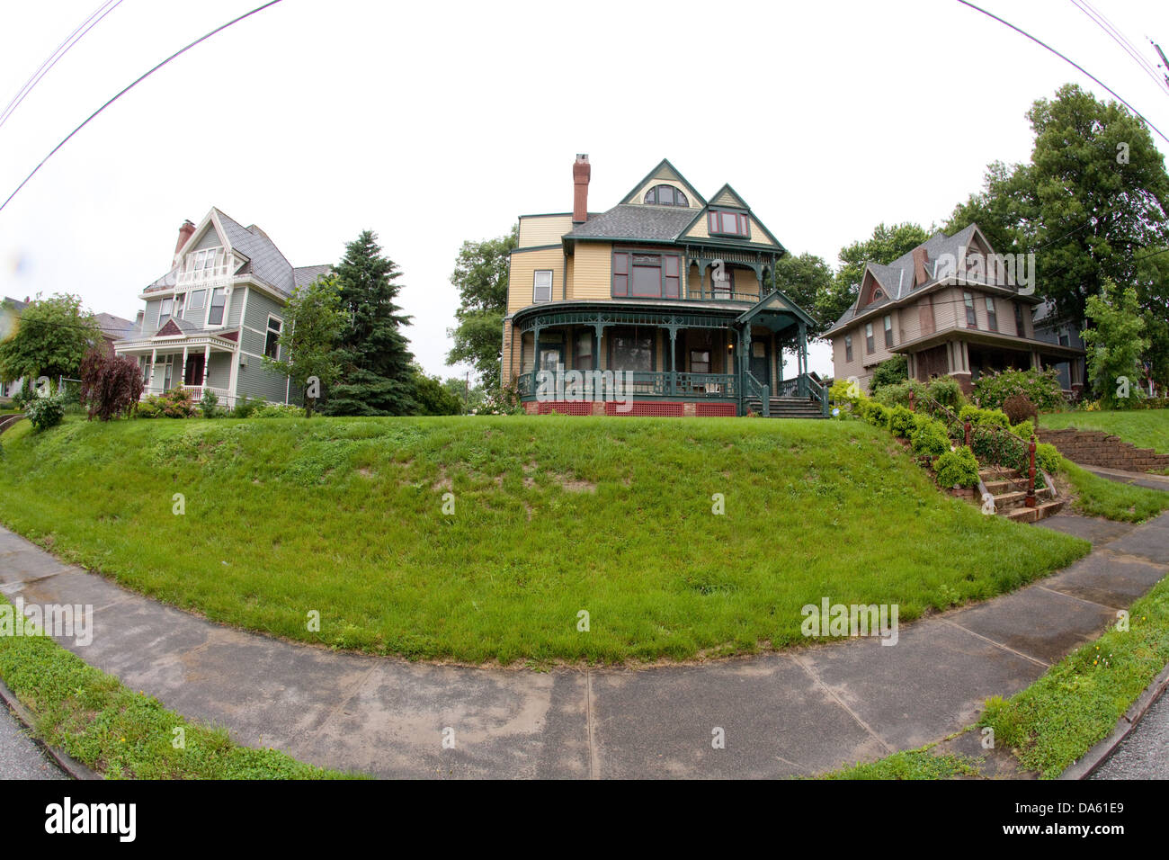 View of old Victorian home in Omaha, Nebraska Stock Photo Alamy