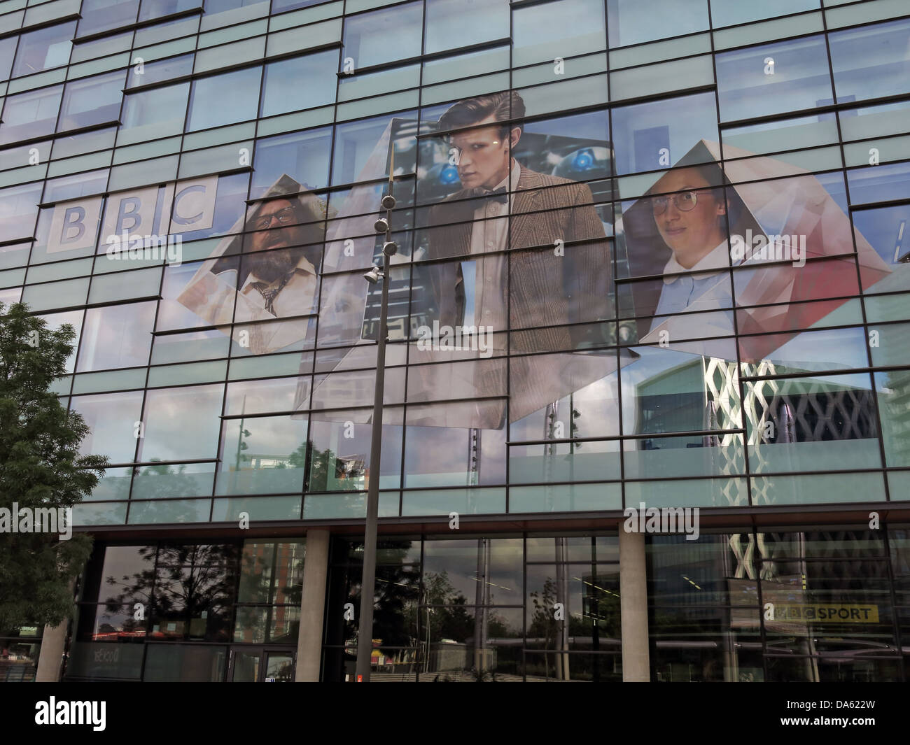 Dr Who image on BBC media city UK Salford Quays , Manchester UK Stock Photo