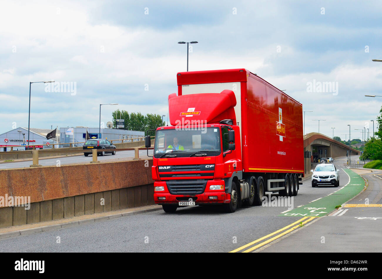 Royal Mail Lorry seen leaving the Main Sorting and Delivering Site at