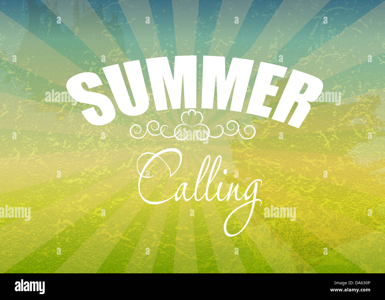 summer holidays poster vector illustration Stock Photo - Alamy