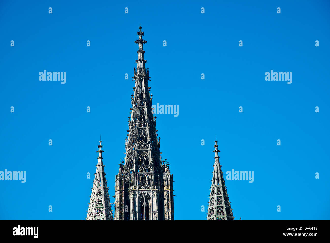 Choir tower, Ulm, Münster, steeple, building, construction, Baden-Wurttemberg, Germany, Europe Stock Photo